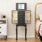 2 Colors Armoire Storage Standing Jewelry Cabinet With Mirror